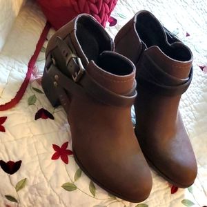 Brown ankle booties